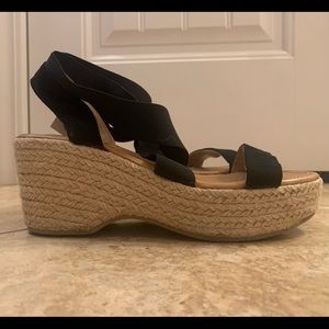 Black Wedge Sandal